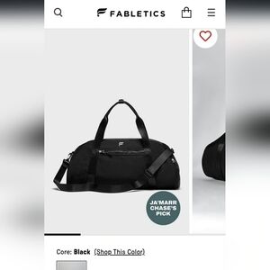 Fabletics Men's Classic Black Duffel Bag